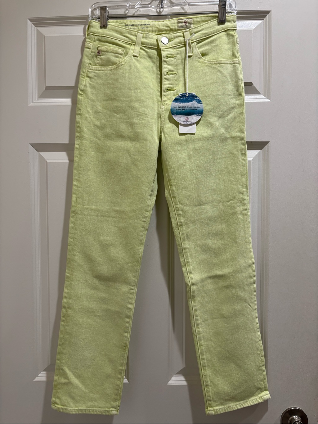 Ag Adriano Goldschmied Straight-Leg Jeans In Light Lime